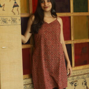 Ajrakh short kurta