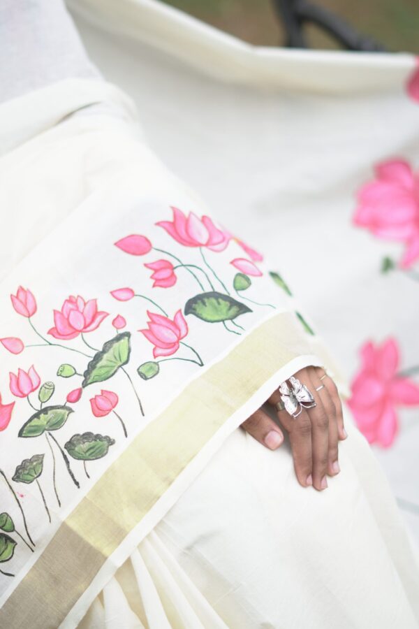 Senthamarai hand painted saree