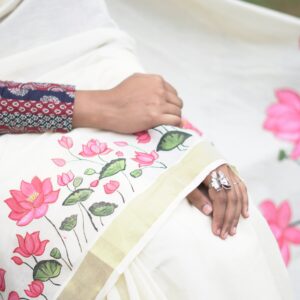 Senthamarai hand painted saree