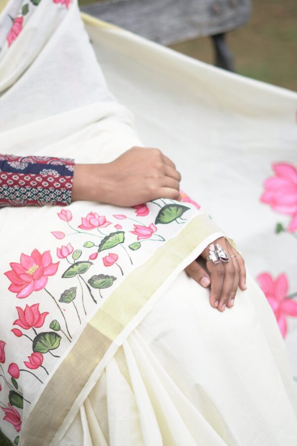 Senthamarai hand painted saree