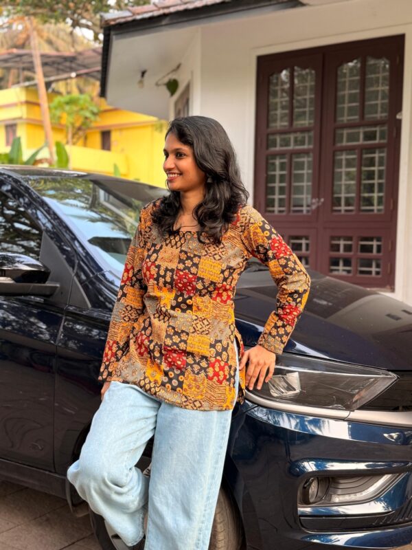 Ajrakh short kurta