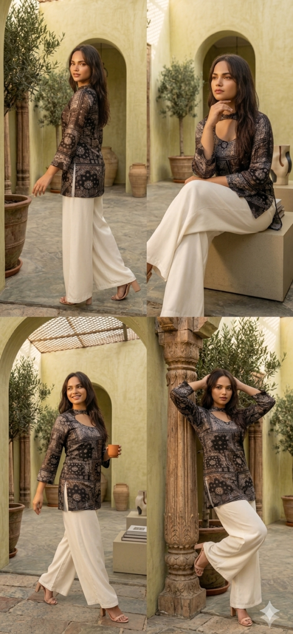 Rupalii short kurti