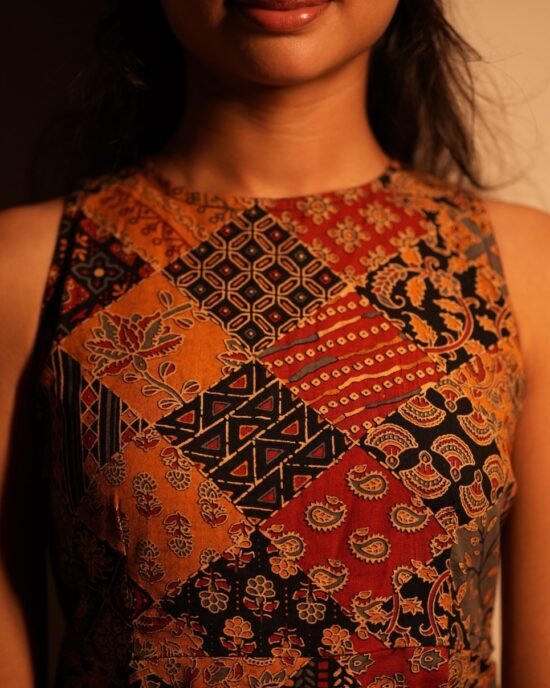 img_1437 Rust Mosaic Halter Top
